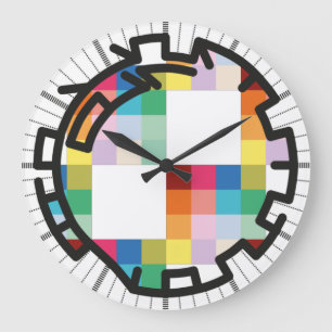 PIXELAT chained numbers by Masanser Large Clock