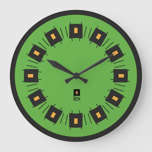 PIXELAT FIRST SERIES LEX by Masanser Large Clock (Front)