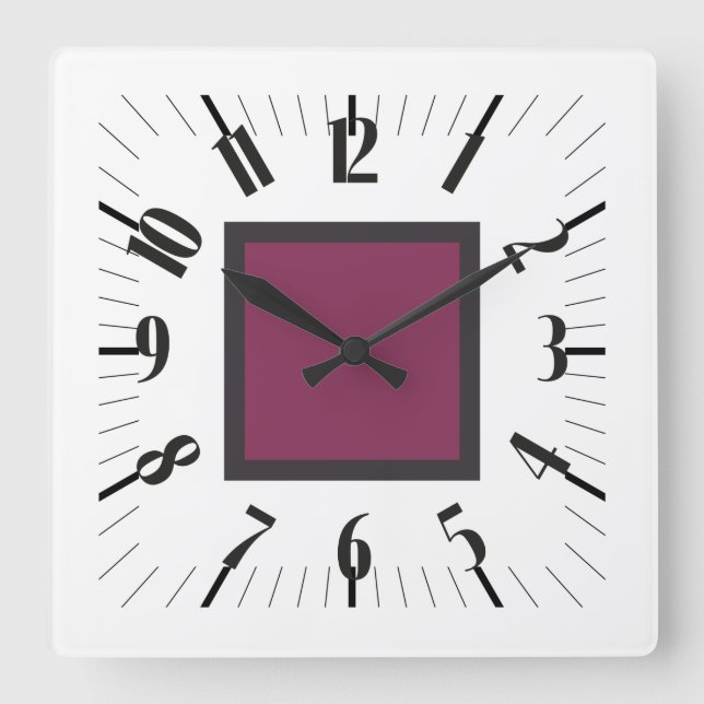 PIXELAT FIRST SERIES LEX by Masanser Square Wall Clock (Front)
