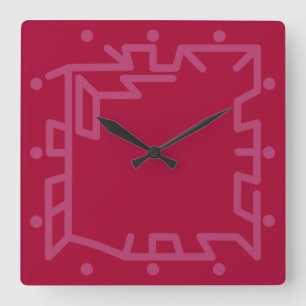 Pixelat prime max chained numbers by Masanser Square Wall Clock