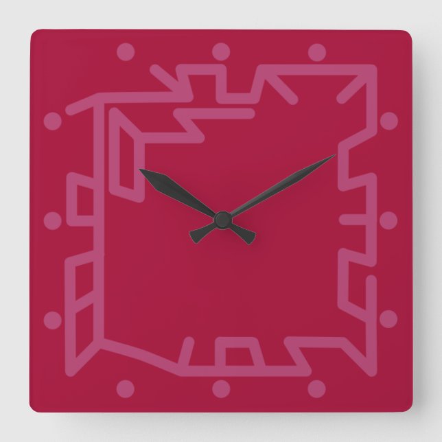 Pixelat prime max chained numbers by Masanser Square Wall Clock (Front)