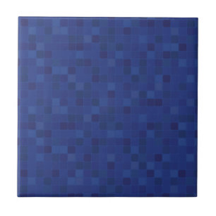 Pixelated blue mosaic design home ceramic tile