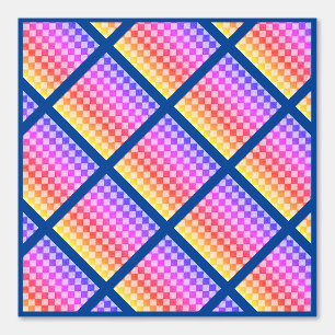 Pixelated Cube Rainbow Retro 80s Gamer Decor Wallpaper