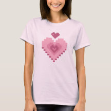 Pixelated Heart Design - Valentine's Day Love