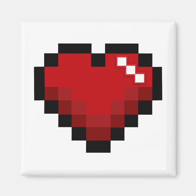 Pixelated Heart Magnet (Front)