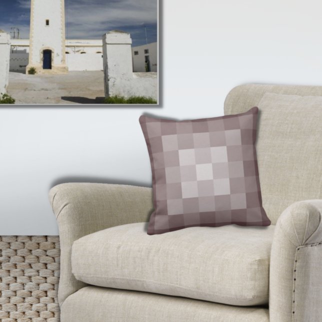 Pixelated In Shades Of Brown - Throw Pillow (Creator Uploaded)