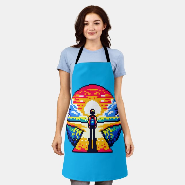 Pixelated Life's Crossroads Apron (Worn)