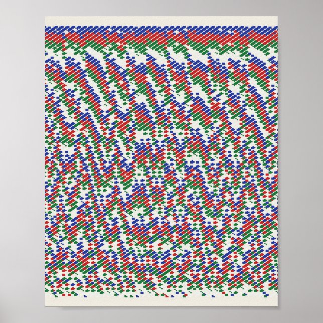 Pixelated Mathematical Pattern  Poster (Front)