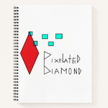 pixelated notebook
