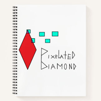 pixelated notebook