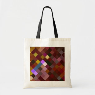 Pixelated Pattern - Brown Tote Bag