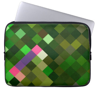 Pixelated Pattern - Green Laptop Sleeve