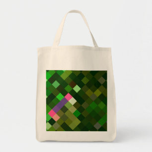 Pixelated Pattern - Green Tote Bag