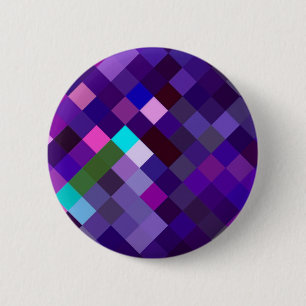 Pixelated Pattern - Purple 2 Inch Round Button