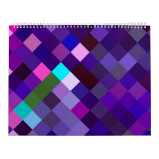 Pixelated Pattern - Purple Calendar