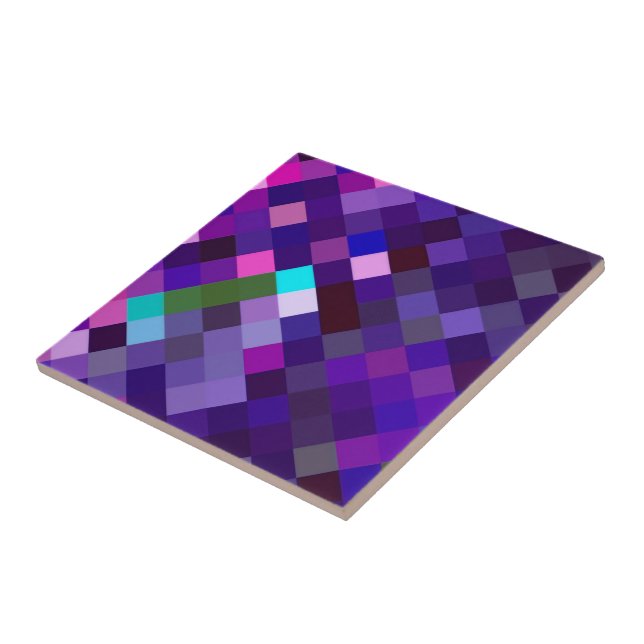 Pixelated Pattern - Purple Tile (Side)