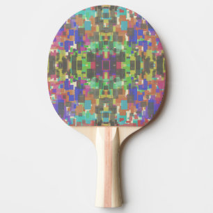 Pixelated Patterned Beyond Colors Of The Rainbow Ping Pong Paddle