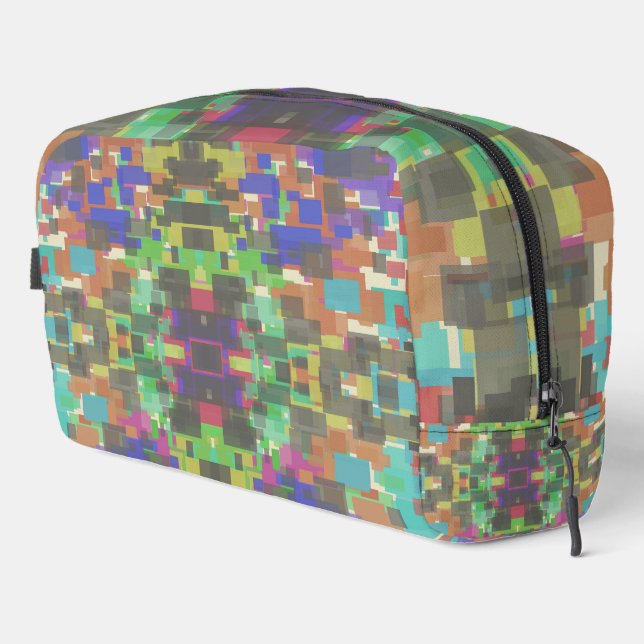 Pixelated Patterned Beyond Colours Of The Rainbow  Dopp Kit (Right Corner)