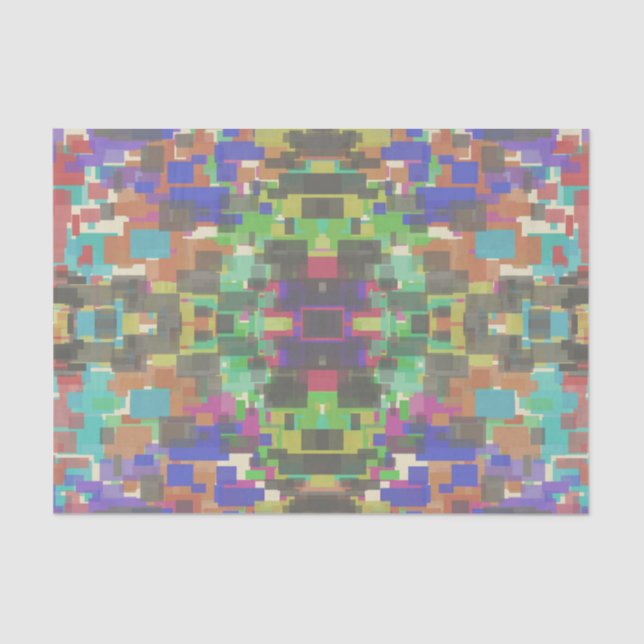 Pixelated Patterned Beyond Colours Of The Rainbow Tissue Paper (Front)