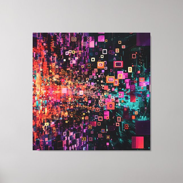 Pixelated Portal Canvas Print (Front)
