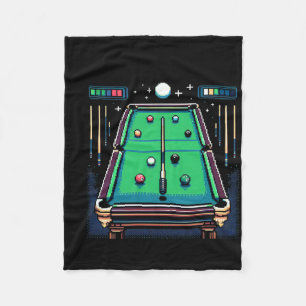 Pixelated Pot 8-bit Billiards  Fleece Blanket