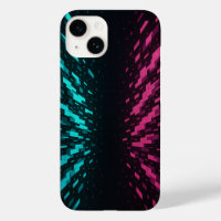 Pixelated Reality  iPhone Case – Neon Cyber Art