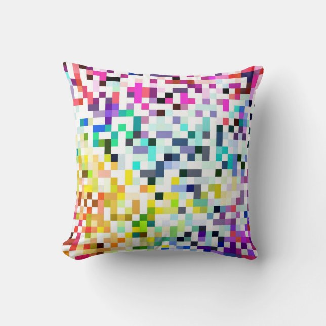 Pixelated Throw Pillow (Front)