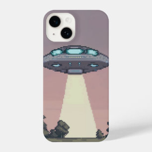 pixelated ufo iPhone 14 case