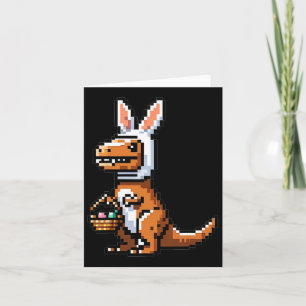 Pixeled Juric Egg Hunt Surprise Dino Easter Rabbit Card