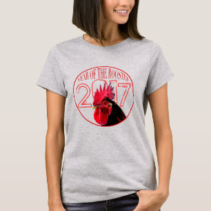 Pixelised Rooster Chinese New Year 2017 Women Tee