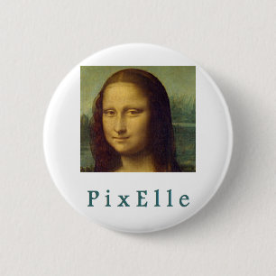 Pixelle femme 2 inch round button