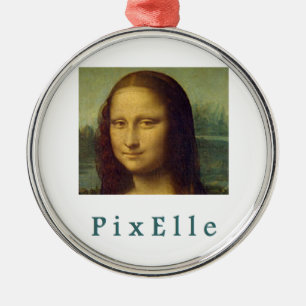 Pixelle femme metal ornament