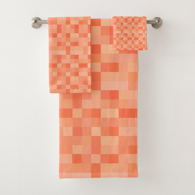 Pixels Carrés orange (En situation)