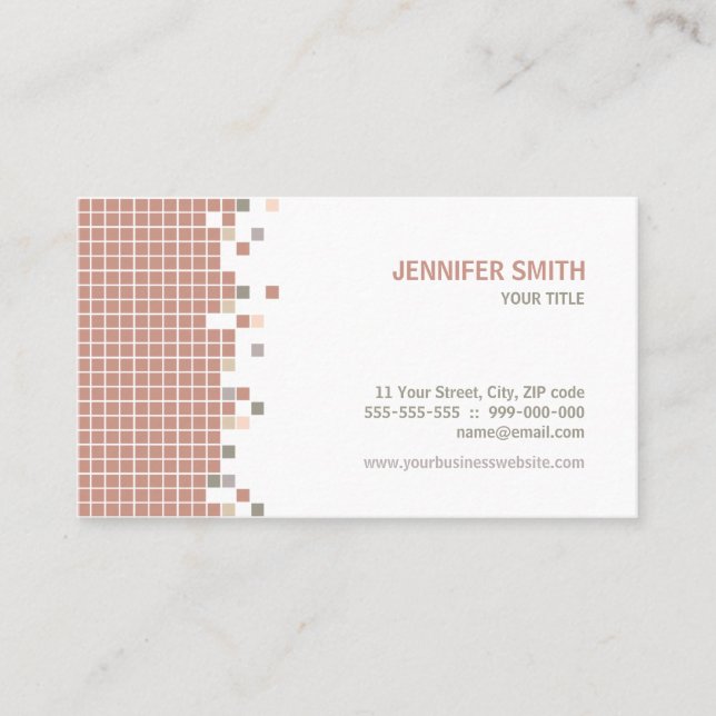 Pixels Grid Crafts Creative business card (Front)