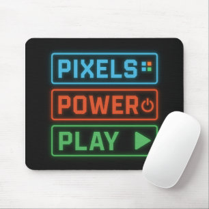 Pixels Power Play – Conception de Tapis de Souris 
