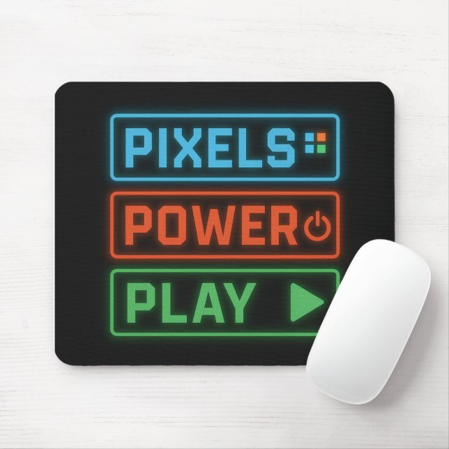 Pixels Power Play – Conception de Tapis de Souris  (Avec souris)