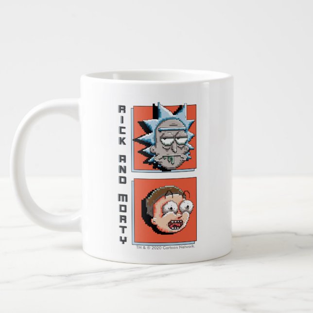 Pixelverse Rick and Morty Panel Graphic Large Coffee Mug (Left)