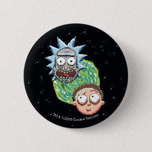 Pixelverse Rick and Morty Portal Graphic 2 Inch Round Button
