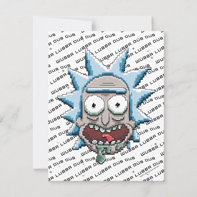 Pixelverse Rick Drooling Head Card (Front)