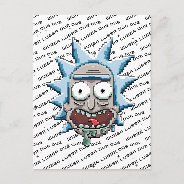 Pixelverse Rick Drooling Head Invitation Postcard (Front)