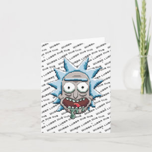 Pixelverse Rick Drooling Head Note Card