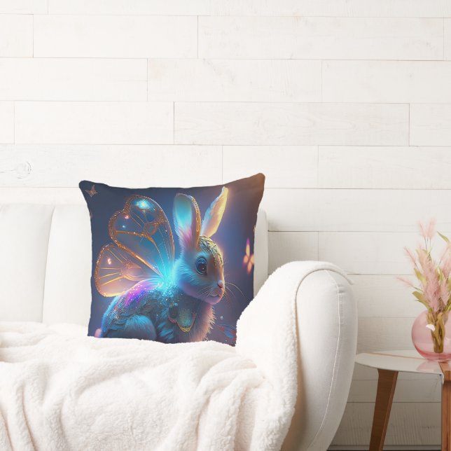 Pixie Bunny Throw Pillow (Couch)