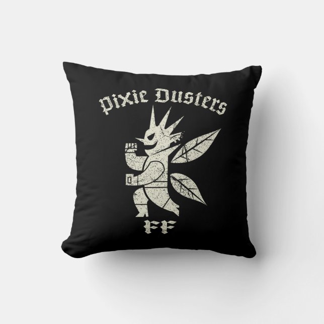 Pixie Dusters Throw Pillow (Front)