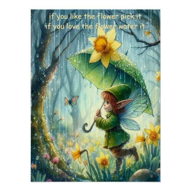 Pixie in the rain poster (Front)