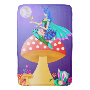 Pixie on Mushroom Bath Mat