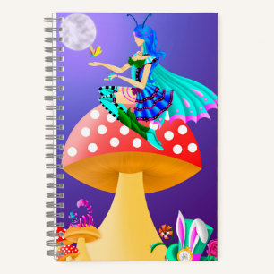 Pixie on Mushroom wonderland  Notebook