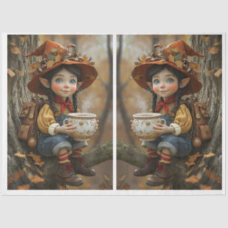 Pixie Orange Hat Mirror Tissue Paper