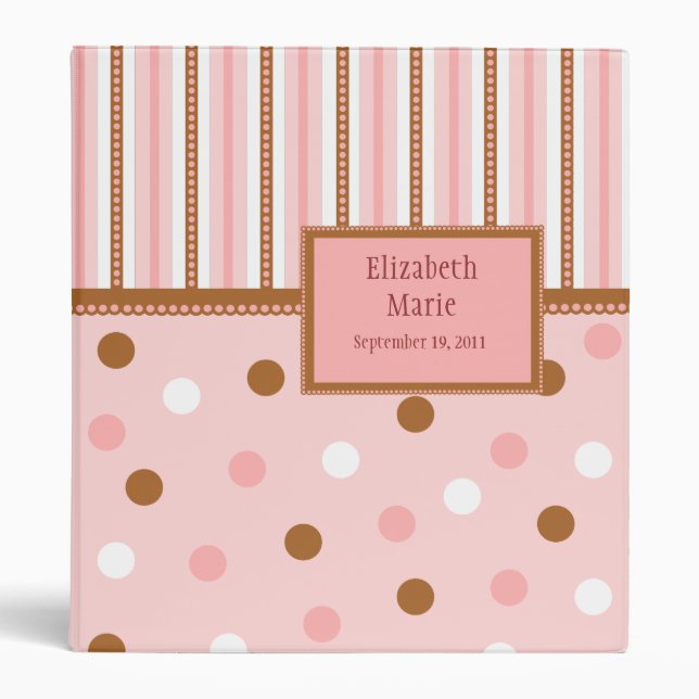 Pixie Polka Dots Baby Binder (Front)