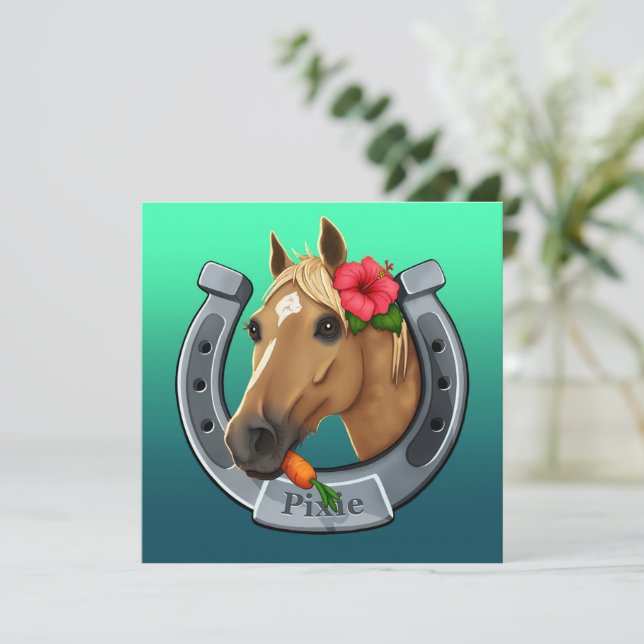 Pixie the mare holiday card (Standing Front)
