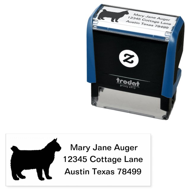 Pixiebob Cat Personalized  Self-inking Stamp (In Situ)